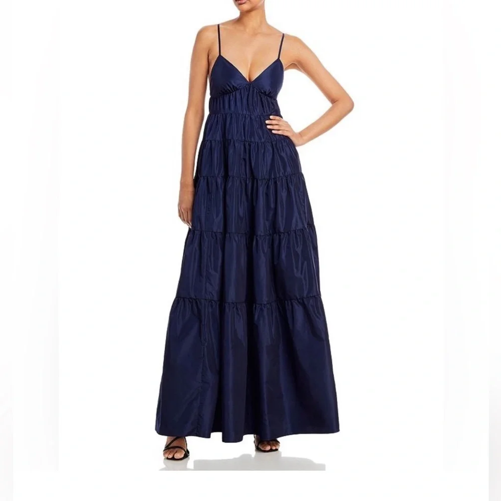 STAUD: Ripley Maxi Dress - Navy Blue XS - Picture 1 of 14